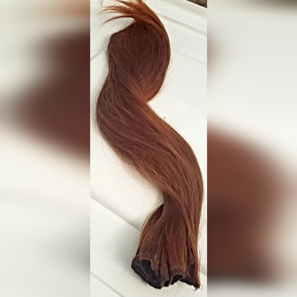 BELLAMI SEW IN HAZELNUT BROWN WEFTS HAIR EXTENSIONS 22"